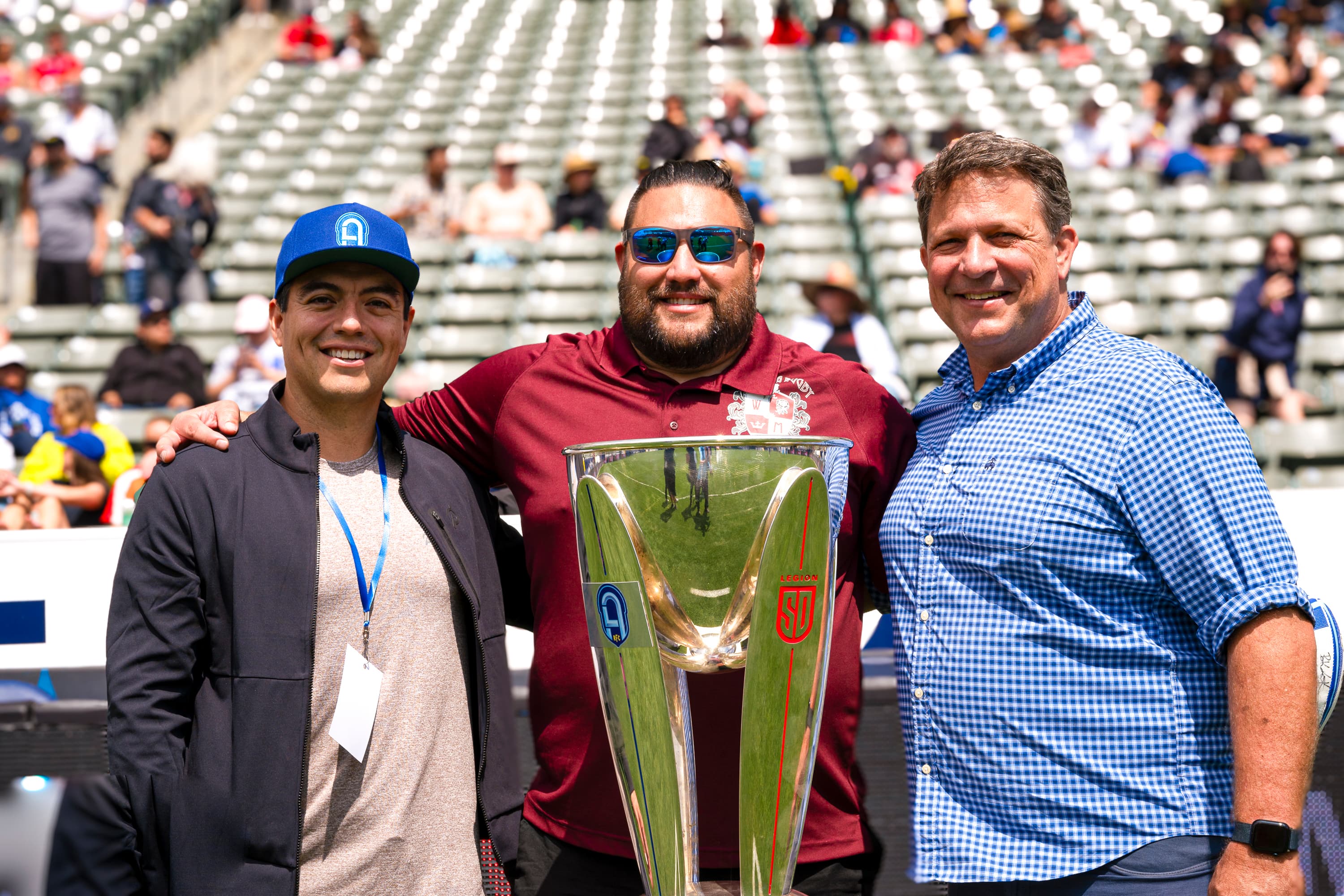Thank you Dr. Carlos Uquillas, from Cedars Sinai Kerlan-Jobe Institute, and Pete Sickle, founder and CEO of RFCLA, for recognizing our RFCLA local rugby hero at our home match this weekend. Congratulations John Maust from Pasadena Mens Rugby for your great contributions to the Southern California rugby community and thank you Cedars Sinai Kerlan-Jobe Institute for presenting this program.