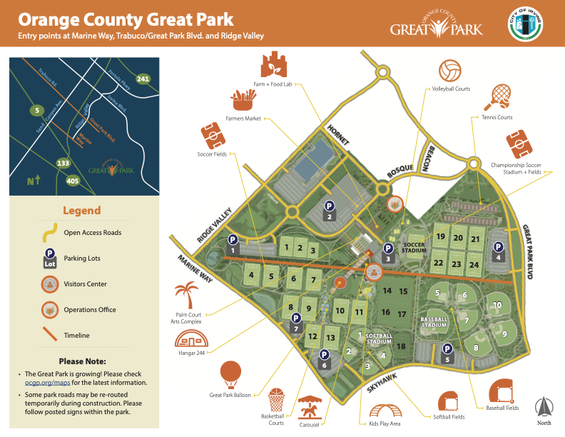 Orange County Great Park - Map