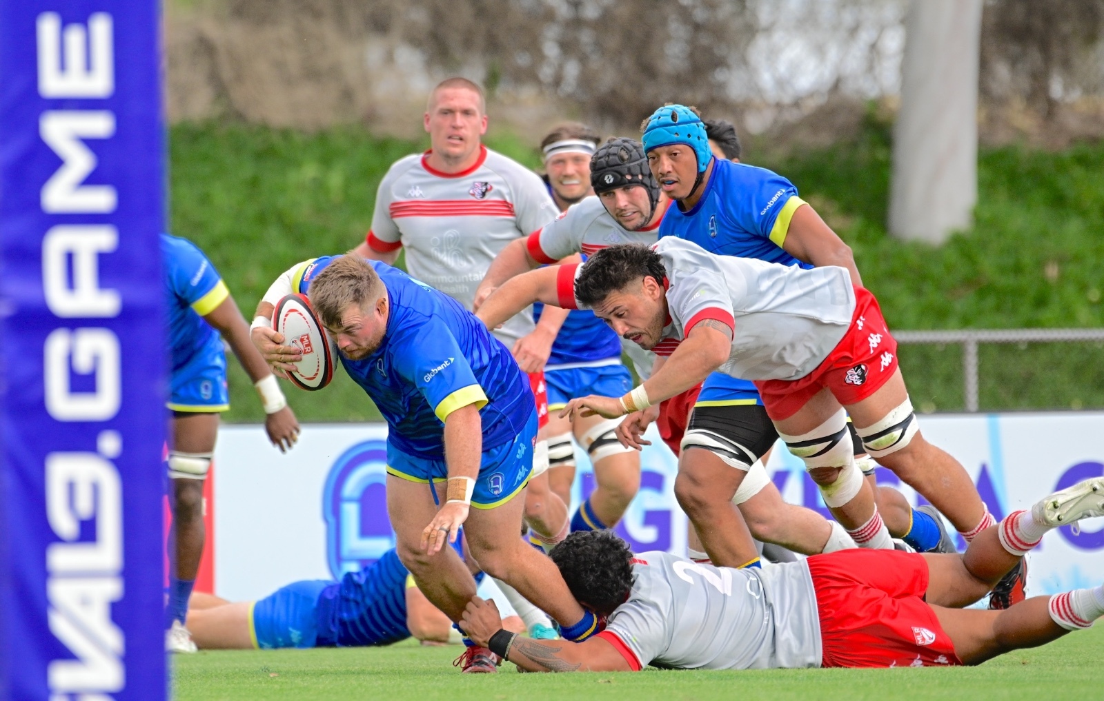 Alex Maughan breaks the line in the win over Utah. Photo: RFCLA Media Unit